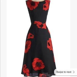 Tracy Reese Black Poppy Cocktail Dress